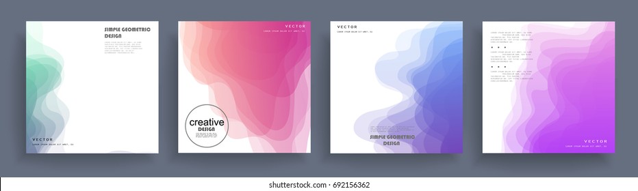 Covers design. Shapes multiply on white backgrounds. Eps10 