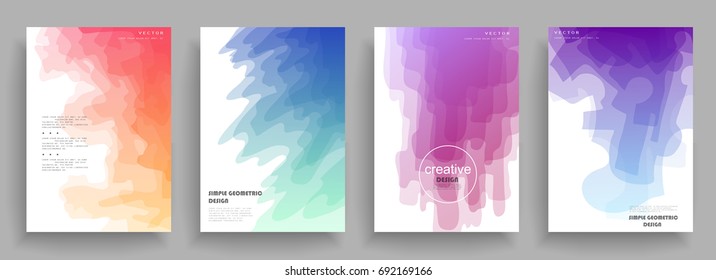 Covers design. Shapes multiply on white backgrounds. Eps10 