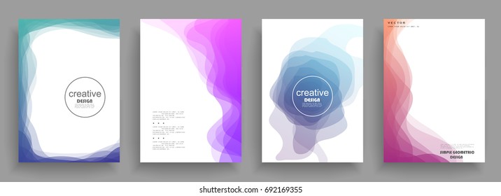 Covers design. Shapes multiply on white backgrounds. Eps10 
