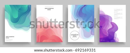 Covers design. Shapes multiply on white backgrounds. Eps10 