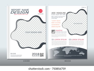 Covers design with space for photo background, Can be adapt to annual report, brochure, flyer, leaflet, fact sheet, sale kit, catalog, magazine, booklet, portfolio, poster, Vector template in A4 size.