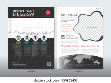 Covers design with space for photo background, Can be adapt to annual report, brochure, flyer, leaflet, fact sheet, sale kit, catalog, magazine, booklet, portfolio, poster, Vector template in A4 size.