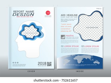 Covers design with space for photo background. Can be adapt to annual report, brochure, flyer, leaflet, fact sheet, sale kit, catalog, magazine, booklet, portfolio, poster, Vector template in A4 size.