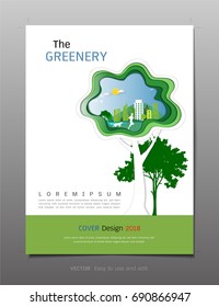 Covers design template, Inspiration for green energy and save environment concept, Use for your design all media, Easy to use and edit by add your own logo, images, and text, whatever you want.