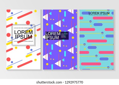 Covers with flat geometric pattern.  Applicable for Banners, Placards, Posters, Flyers , Visitcards Eps10 vector template
