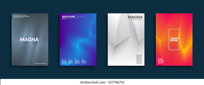 Covers with geometric design. Applicable for Banners, Placards, Posters, Flyers and Banner Designs. Eps10 vector template.