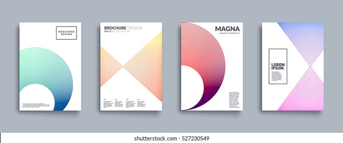 Covers with geometric line shapes. Applicable for Banners, Placards, Posters, Flyers and Banner Designs. Eps10 vector template.