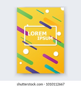 Covers with geometric pattern background. Vector Brochure flyer design Layout template, size A4, illustrator vector.