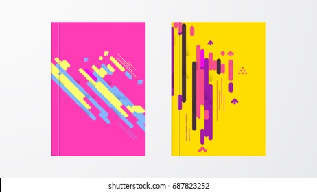 Tapas con un patrón geométrico. Antecedentes coloridos. Aplicable a Banners, Carteles, Carteles, Volantes. Plantilla vectorial Eps10.