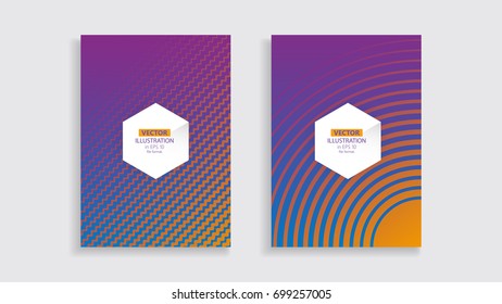 Covers with geometric pattern. Colorful backgrounds. Applicable for Banners, Placards, Posters, Flyers. Eps10 vector template.