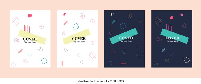 Covers with geometric pattern Design Illustration Vector