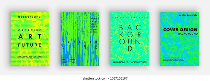 Covers with geometric pattern. Minimal cover design. Colorful halftone gradients. Background geometric patterns. Vector template brochures, flyers, presentations, leaflet, magazine a4 size