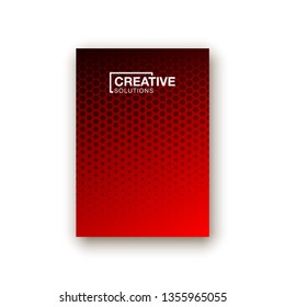 Covers with geometric pattern. Shapes with gradients composition.