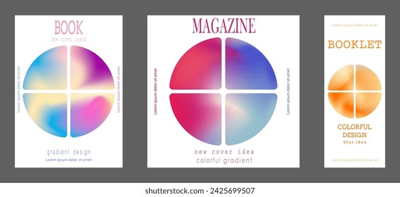 Covers with a gradient. Colorful blurring of geometric shapes. The idea of a banner, brochure, catalog, or booklet. A template for creative design
