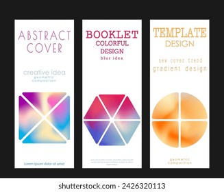 Covers with a gradient. Colorful blurring of geometric shapes. The idea of a banner, brochure, catalog, or booklet. A template for creative design
