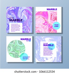Covers with marble texture. Creative design template for poster, flyers, banners, web design. Vector Illustration EPS10 
