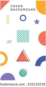 Cubre los fondos geométricos de Memphis aplicables al diseño de banners.