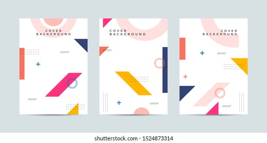 Covers memphis style with minimal design. Cool geometric backgrounds for your design. Applicable for Banners, Placards, Posters, Flyers etc. Eps10 vector