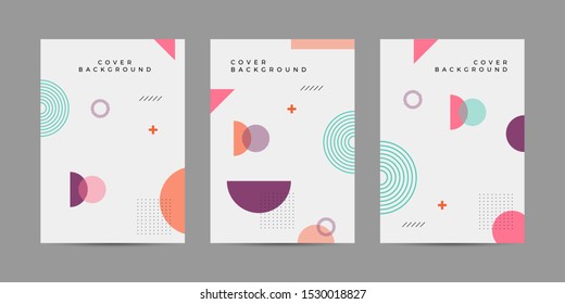 Covers memphis style with minimal design. Cool geometric backgrounds for your design. Applicable for Banners, Placards, Posters, Flyers etc. Eps10 vector