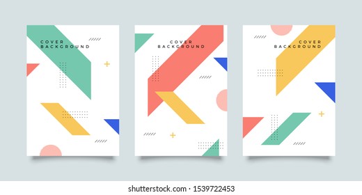 Covers memphis style with minimal design. Cool geometric backgrounds for your design. Applicable for Banners, Placards, Posters, Flyers etc. Eps10 vector