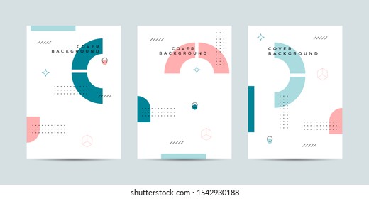 Covers memphis style with minimal design. Cool geometric backgrounds for your design. Applicable for Banners, Placards, Posters, Flyers etc. Eps10 vector