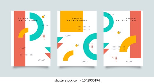 Covers memphis style with minimal design. Cool geometric backgrounds for your design. Applicable for Banners, Placards, Posters, Flyers etc. Eps10 vector