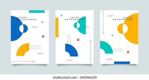 Covers memphis style with minimal design. Cool geometric backgrounds for your design. Applicable for Banners, Placards, Posters, Flyers etc. Eps10 vector