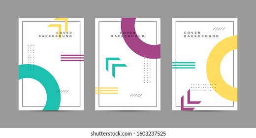 Covers memphis style with minimal design. Cool geometric backgrounds for your design. Applicable for Banners, Placards, Posters, Flyers etc. Eps10 vector