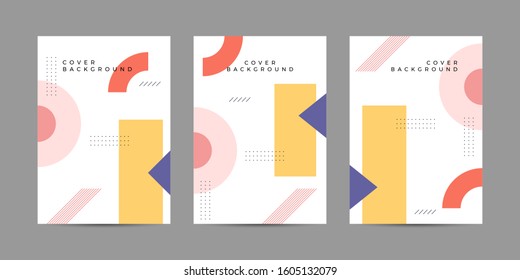 Covers memphis style with minimal design. Cool geometric backgrounds for your design. Applicable for Banners, Placards, Posters, Flyers etc. Eps10 vector