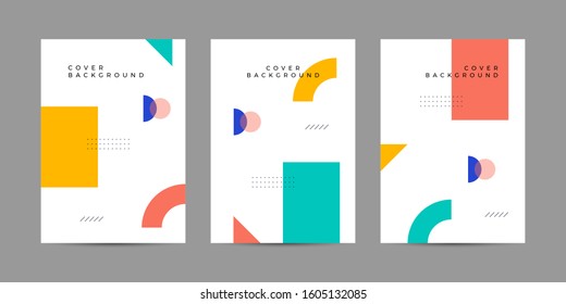 Covers memphis style with minimal design. Cool geometric backgrounds for your design. Applicable for Banners, Placards, Posters, Flyers etc. Eps10 vector