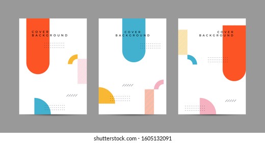 Covers memphis style with minimal design. Cool geometric backgrounds for your design. Applicable for Banners, Placards, Posters, Flyers etc. Eps10 vector