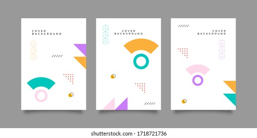 Covers memphis style with minimal design. Cool geometric backgrounds for your design. Applicable for Banners, Placards, Posters, Flyers etc. Eps10 vector