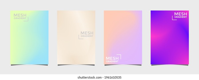 Covers mesh gradient style and minimal design  Cool gradient backgrounds for your design  Applicable for banners  brochures placards  posters  flyers  leaflet etc  Editable vector