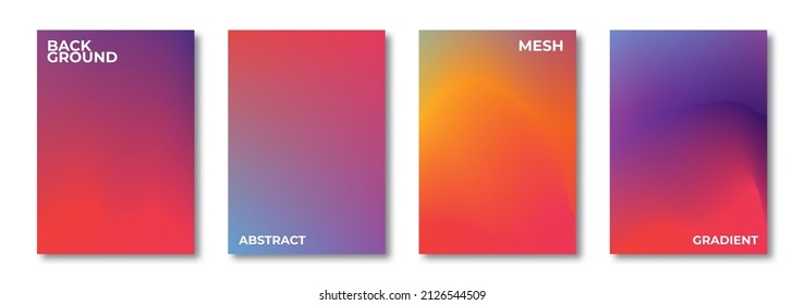 Covers mesh gradient style with minimal design. Cool gradient backgrounds for your design. Applicable for banners, brochures placards, posters, flyers, leaflet etc. Editable vector