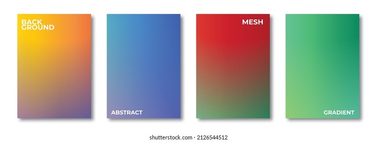 Covers mesh gradient style with minimal design. Cool gradient backgrounds for your design. Applicable for banners, brochures placards, posters, flyers, leaflet etc. Editable vector