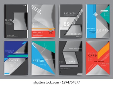 Covers with minimal design. Abstract backgrounds. Vector frame for text