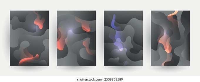 Covers with minimal design. Abstract backgrounds. Vector frame for text Modern Art graphics 