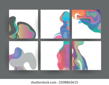 Tampas com design mínimo. Fundos abstratos. Quadro vetorial para gráficos de texto da Arte Moderna 