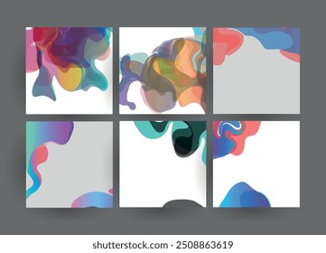 Covers with minimal design. Abstract backgrounds. Vector frame for text Modern Art graphics 