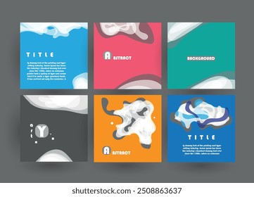 Covers with minimal design. Abstract backgrounds. Vector frame for text Modern Art graphics 