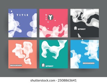 Abdeckungen mit minimalem Design. Abstrakte Hintergründe. Vektorrahmen für Text Modern Art Grafiken 