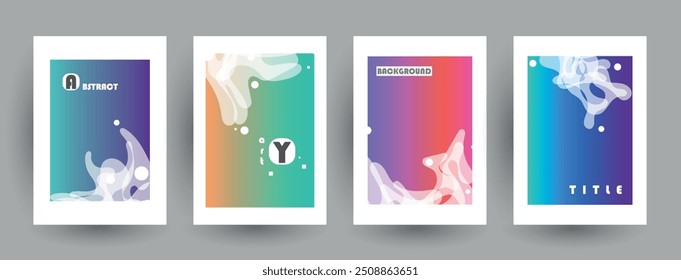 Cubiertas con diseño minimalista. Fondos abstractos. Marco de Vector para texto Gráficos de arte moderno 