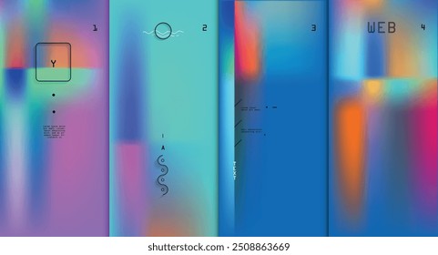 Abdeckungen mit minimalem Design. Abstrakte Hintergründe. Vektorrahmen für Text Modern Art Grafiken 