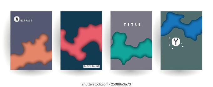 Covers with minimal design. Abstract backgrounds. Vector frame for text Modern Art graphics 