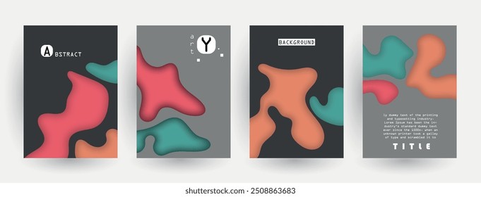 Abdeckungen mit minimalem Design. Abstrakte Hintergründe. Vektorrahmen für Text Modern Art Grafiken 