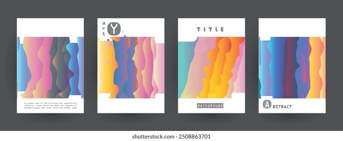 Abdeckungen mit minimalem Design. Abstrakte Hintergründe. Vektorrahmen für Text Modern Art Grafiken 