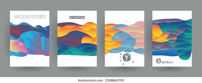Abdeckungen mit minimalem Design. Abstrakte Hintergründe. Vektorrahmen für Text Modern Art Grafiken 