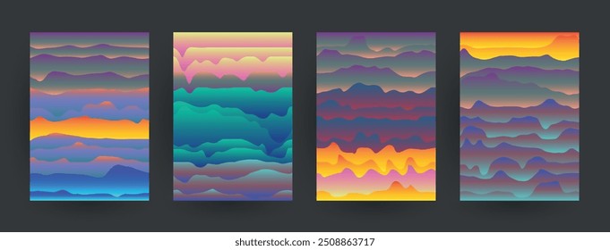 Covers with minimal design. Abstract backgrounds. Vector frame for text Modern Art graphics 