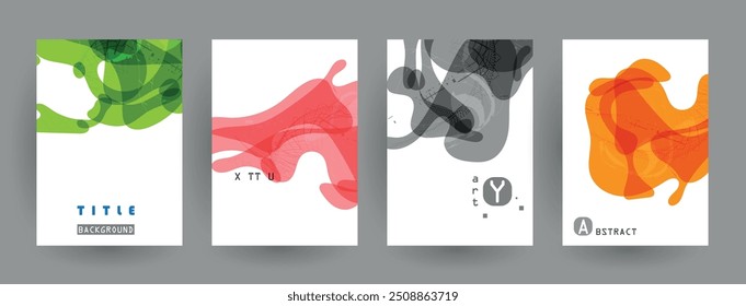 Covers with minimal design. Abstract backgrounds. Vector frame for text Modern Art graphics 