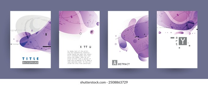 Cubiertas con diseño minimalista. Fondos abstractos. Marco de Vector para texto Gráficos de arte moderno 